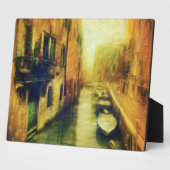 Venetië Canal Balkon Schilderij Fotoplaat (Zijkant)