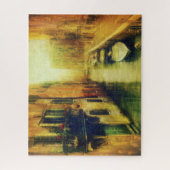 Venetië Canal Balkon Schilderij Legpuzzel (Verticaal)