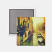 Venetië Canal Balkon Schilderij Magneet (Voorkant / Achterkant)