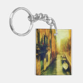 Venetië Canal Balkon Schilderij Sleutelhanger (Voorkant Links)