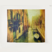 Venetië Canal Balkon Schilderij Wandkleed (Voorkant (horizontaal))
