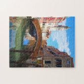 Venetië Canal bridge & Italiaanse toren, Italië Legpuzzel (Horizontaal)