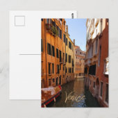 Venetië - Canal Build Travel Briefkaart (Voorkant / Achterkant)