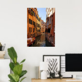Venetië - Canal Build Travel Poster (Thuiskantoor)