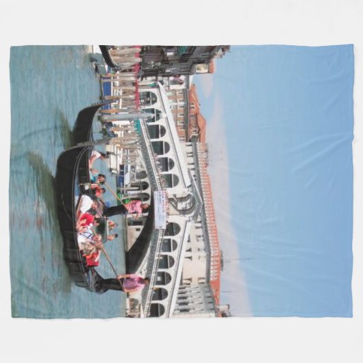 Venetië Canal Fleece Deken (Voorkant (Horizontaal))