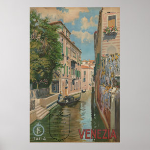  Venetië — Canal Gondola Poster