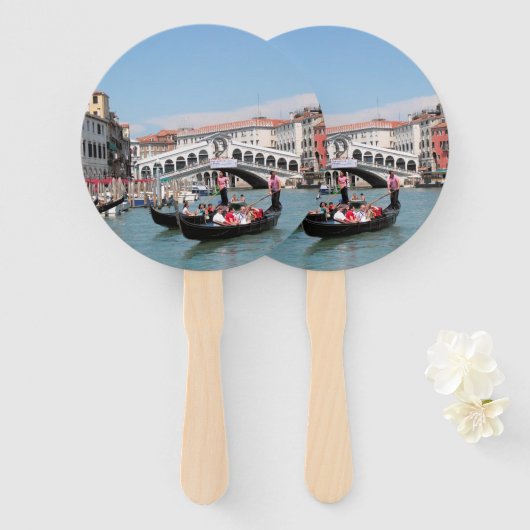 Venetië Canal Hand Fans Handwaaier (Voorkant en achterkant)