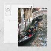 Venetië Canal, Italië Briefkaart (Voorkant / Achterkant)
