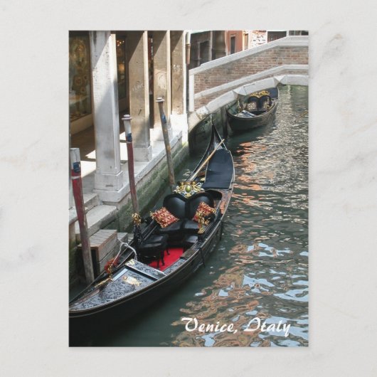Venetië Canal, Italië Briefkaart (Voorkant)