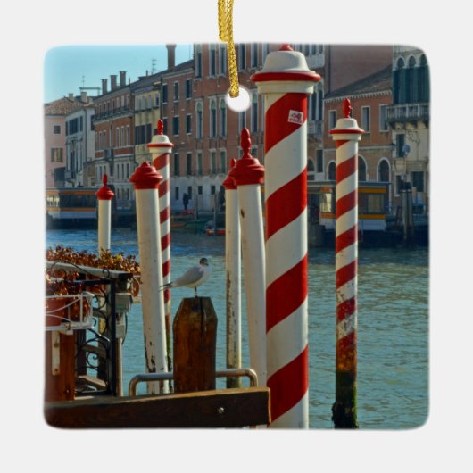 Venetië Canal Keramisch Ornament (Voorkant)