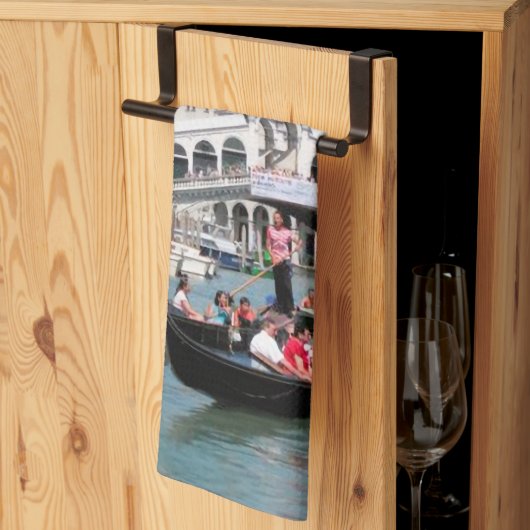 Venetië Canal keukenhanddoek (Derde Gevouwen)