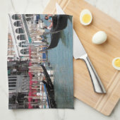Venetië Canal keukenhanddoek (Quarter Fold)