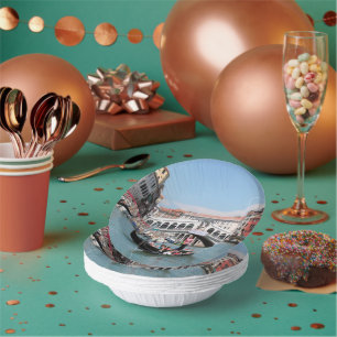 Venetië Canal Paper Bowls Papieren Kommen