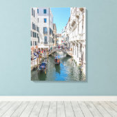 Venetië canal uitzicht canvas print (Insitu (Houten vloer))