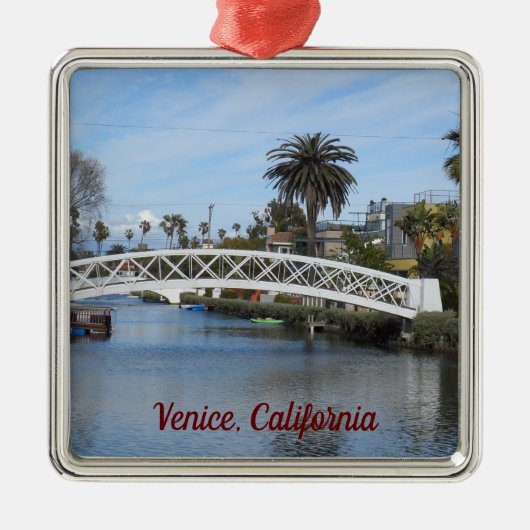 Venetië Canals, Californië Metalen Ornament (Voorkant)