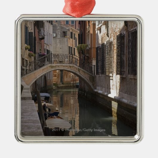 Venetië Canals en Stone bridge Metalen Ornament (Voorkant)