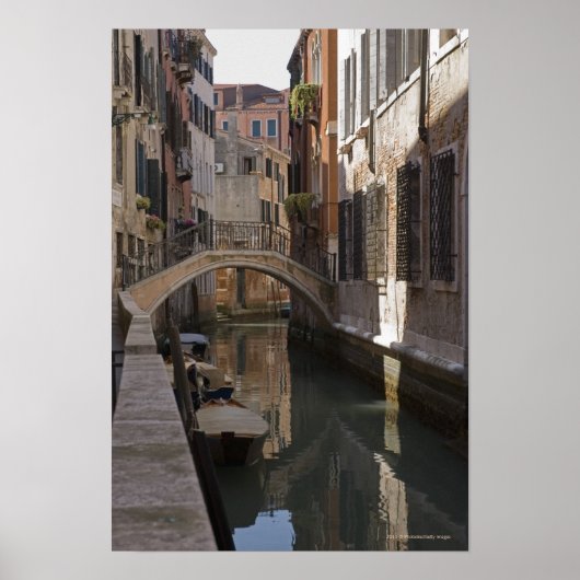 Venetië Canals en Stone bridge Poster (Voorkant)