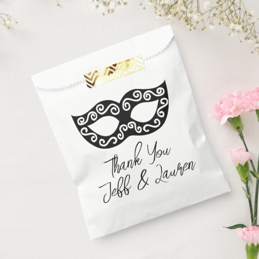 Venetië carnaval masker aangepaste bruiloft bedankzakje (Gezegeld)