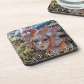 Venetië Carnaval masker op display onderzetters (Linkerzijde)