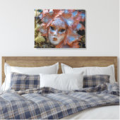 Venetië carnaval masker uitzicht canvas print (Insitu (Slaapkamer))