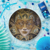 Venetië Carnaval Masquerade Disposable Paper Borde Papieren Bordje (Feest)