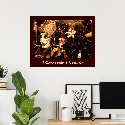 Venetië Carnaval Poster (Thuiskantoor)