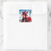 Venetië carnaval vierkante sticker (Tas)