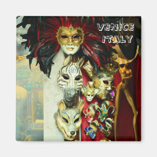 Venetië, carnavalmaskers - Italië (Fridge Magnet