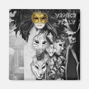 Venetië, carnavalmaskers - Italië (Fridge Magnet