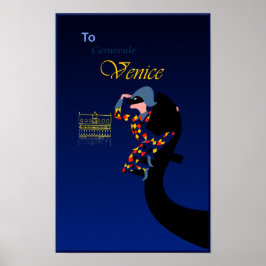 Venetië, carnavalreisposter poster