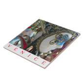 Venetië Carnival masker keramische tegel Tegeltje (Zijkant)