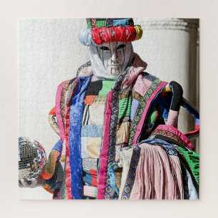 Venetië Carnivale - Briefkaart voor spectaculaire  Legpuzzel