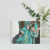 Venetië Carnivale spectaculair verveeld Man Briefkaart (Staand voorkant)