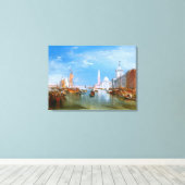 Venetië: Dogana en San Giorgio Maggiore Canvas Afdruk (Insitu (Houten vloer))