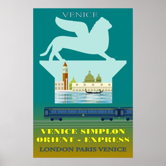 Venetië en de Orient Express-reisposter Poster (Voorkant)