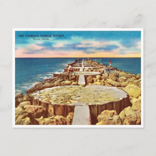  Venetië, Florida, de overzeese oceaanscène Briefkaart (Voorkant)