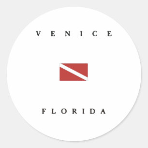Venetië Florida Duikvlag Ronde Sticker