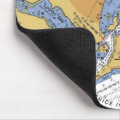 Venetië, Florida nautical Harbour Chart Mousepad Muismat (Hoek)