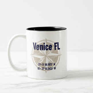 Venetië, Florida Nautische breedtegraad Tweekleurige Koffiemok
