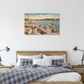 Venetië, Florida - Vist Scene op de Jetties Canvas Afdruk (Insitu (Slaapkamer))