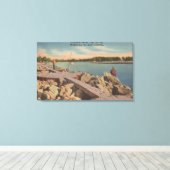 Venetië, Florida - Vist Scene op de Jetties Canvas Afdruk (Insitu (Houten vloer))