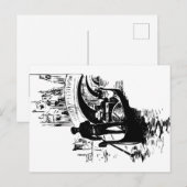 Venetië Gondola Cartoon Briefkaart (Voorkant / Achterkant)