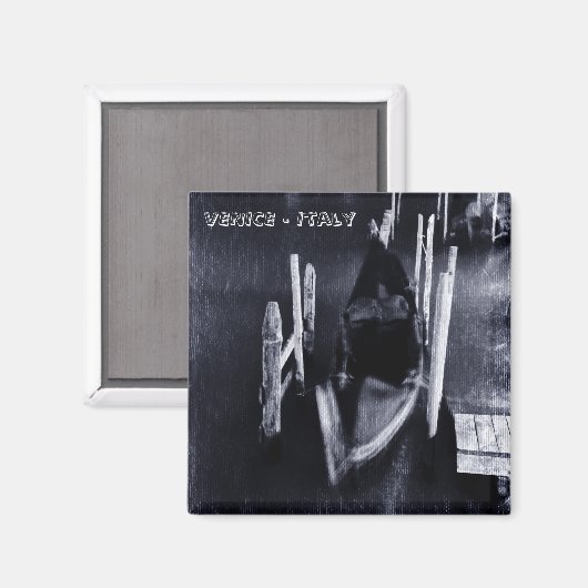Venetië, Gondola - Italië (Fridge Magnet) Magneet (Voorkant / Achterkant)
