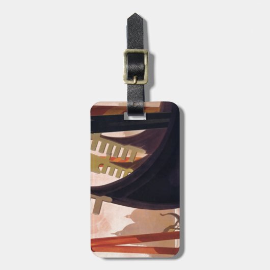 Venetië Gondolas Bagagelabel (Voorkant verticaal)