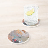 Venetië - Gondolier Zandsteen Onderzetter (Zijkant)