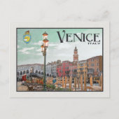 Venetië - Grand Canal en Rialto Bridge Briefkaart (Voorkant)