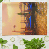 Venetië Grand Canal & Gondolas Italië Reiskunstwer Theedoek (Gevouwen)