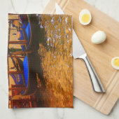 Venetië Grand Canal & Gondolas Italië Reiskunstwer Theedoek (Quarter Fold)