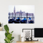 Venetië Grand Canal & Gondolas Italië Reisposter Poster (Thuiskantoor)