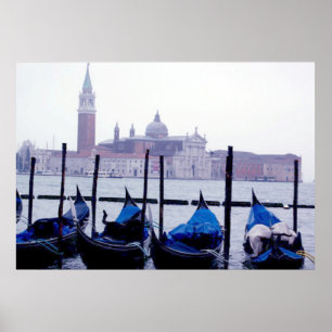 Venetië Grand Canal & Gondolas Italië Reisposter Poster